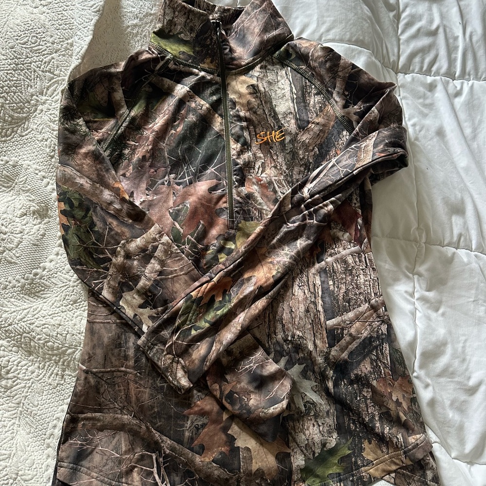Camo Quarter-Zip Pullover
